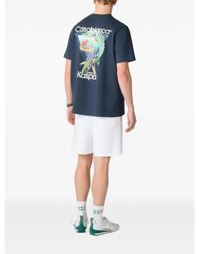 카사블랑카 [해외직구] 26 FW 카사블랑카 x Casa Kaspia New York embroidered drawstring shorts MAW26JTR00301 TP459270975 착용컷