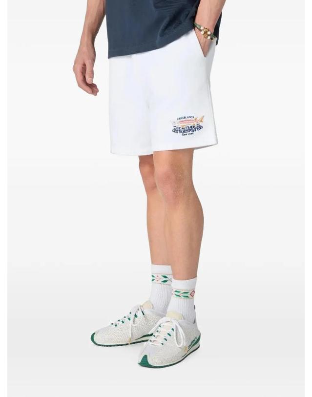 카사블랑카 [해외직구] 26 FW 카사블랑카 x Casa Kaspia New York embroidered drawstring shorts MAW26JTR00301 TP459270975 착용컷
