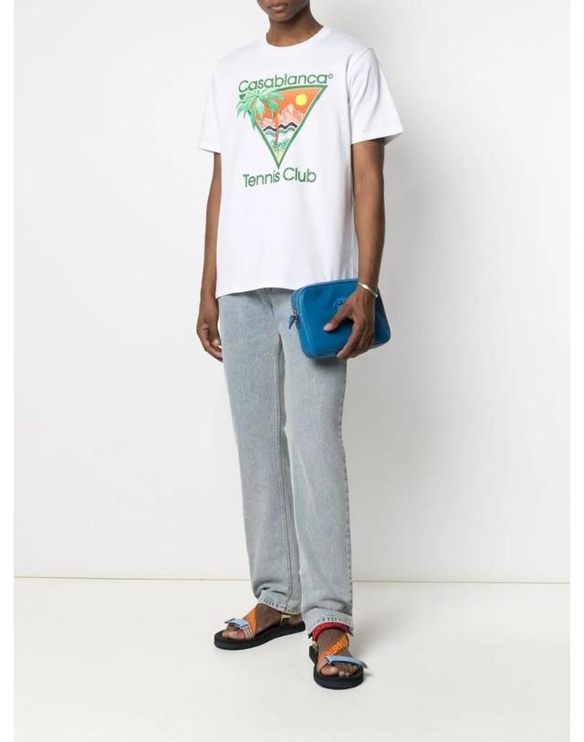 카사블랑카 [해외직구] 26 FW 카사블랑카 테니스 클럽 티셔츠 TS001 TP451257740 착용컷