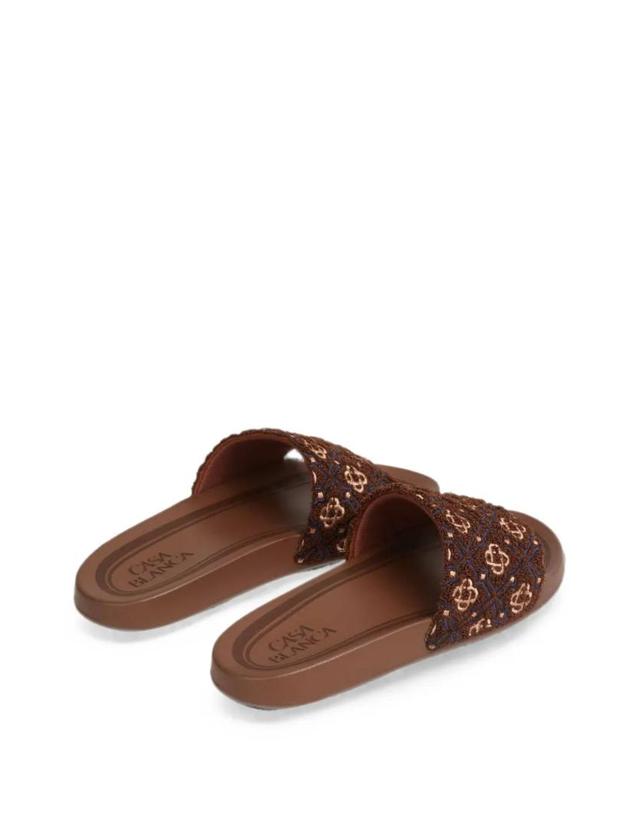 카사블랑카 [해외직구] 26 FW 카사블랑카 모노그램 자수 테리 클로스 슬리퍼 APF26FW113 TP455852273 착용컷
