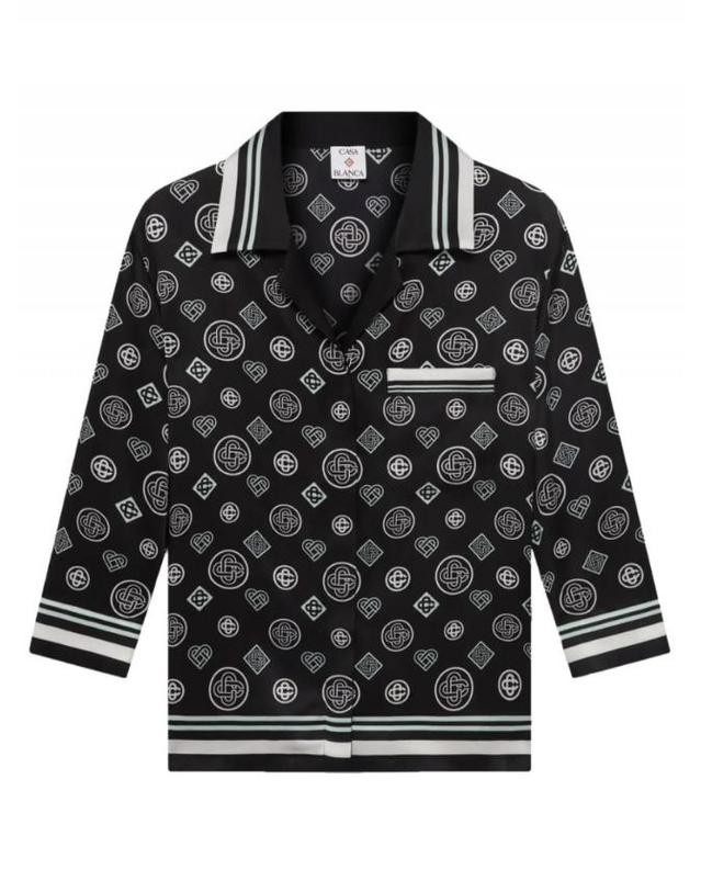 카사블랑카 [해외직구] 25FW 카사블랑카 모노그램 파자마 셔츠 WAW25SH21201모노그램 TP578630365 착용컷