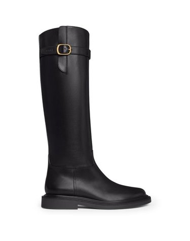 [해외직구] 26 FW 셀린느 Universite 유니버시티 30mm 블랙 카프스킨 하이 부츠