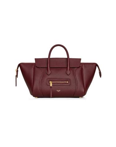 [해외직구] 26 FW 셀린느 뉴 러기지 New Luggage 스몰 그레인 카프스킨 숄더백 버건디