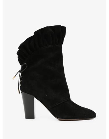 [해외직구] 26 FW 끌로에 Anouk ruffled trim heeled ankle boots CH26W22GRY TP458577886