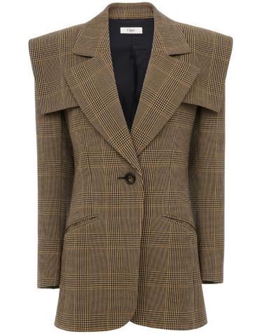 [해외직구] 26FW 끌로에 싱글 브레스티드 테일러드 자켓 in Prince of Wales 울 CH26WVE3517192N TP582118643