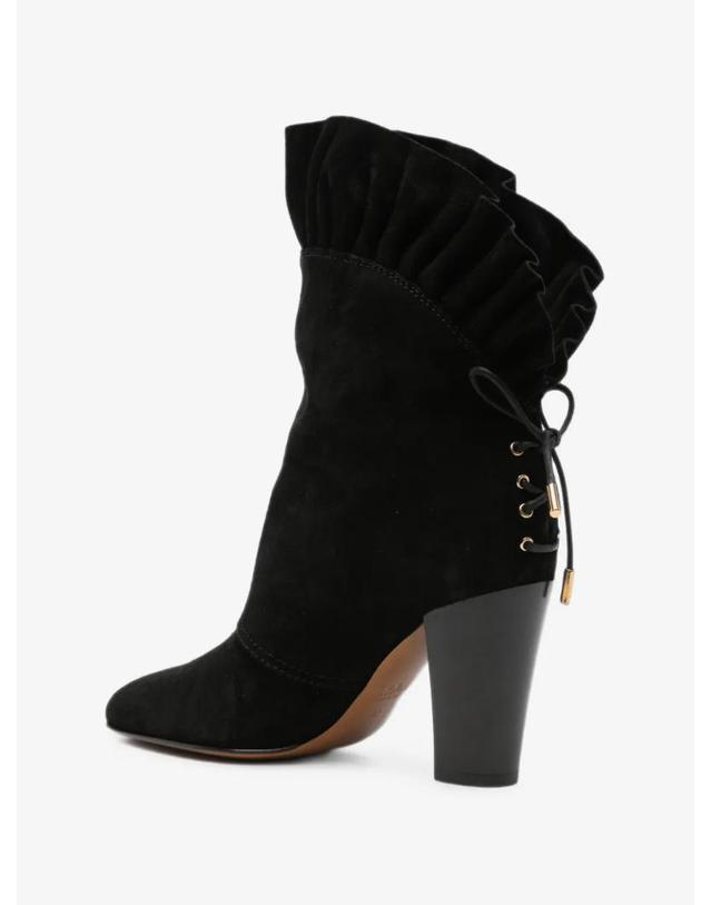 끌로에 [해외직구] 26 FW 끌로에 Anouk ruffled trim heeled ankle boots CH26W22GRY TP458577886 착용컷