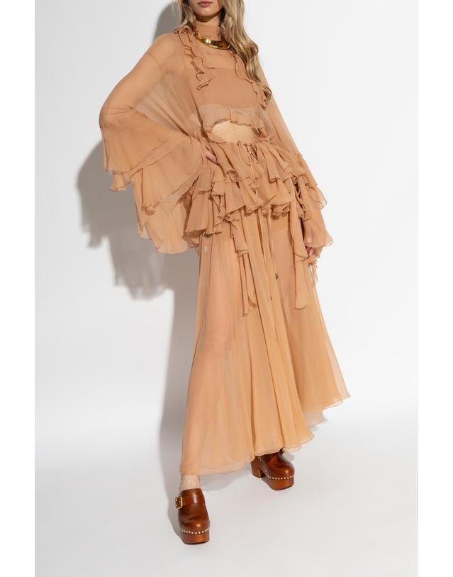 끌로에 [해외직구] 26FW 끌로에 Caramel 레더 Jeannette 클로그 CHC24A02TLT27T TP582127196 착용컷