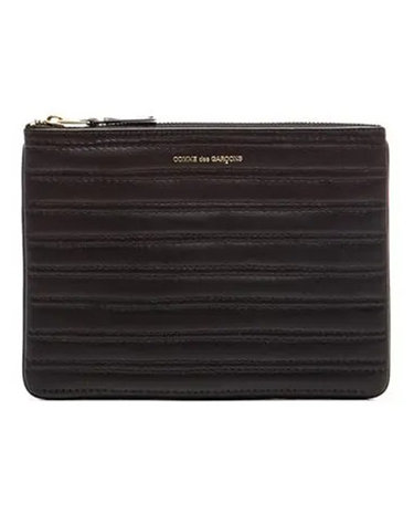 [해외직구] 26 FW 꼼데가르송 월렛  엠보싱 레더 미니 파우치백 블랙 SA5100ES BLACK