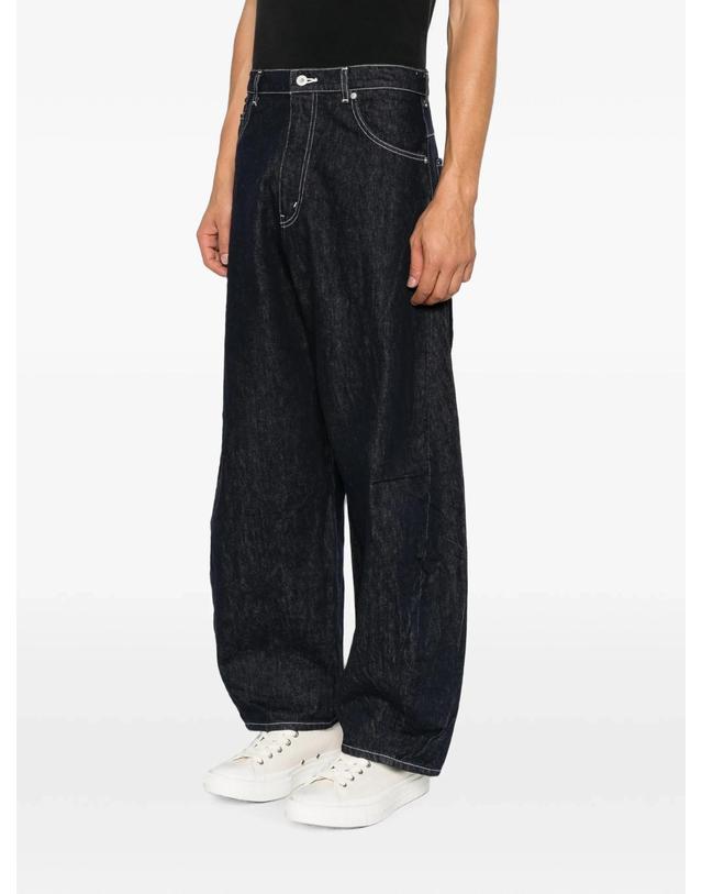 꼼데가르송 [해외직구] 꼼데가르송 contrast stitch wide leg jeans 12236702744840 TP725621149 착용컷