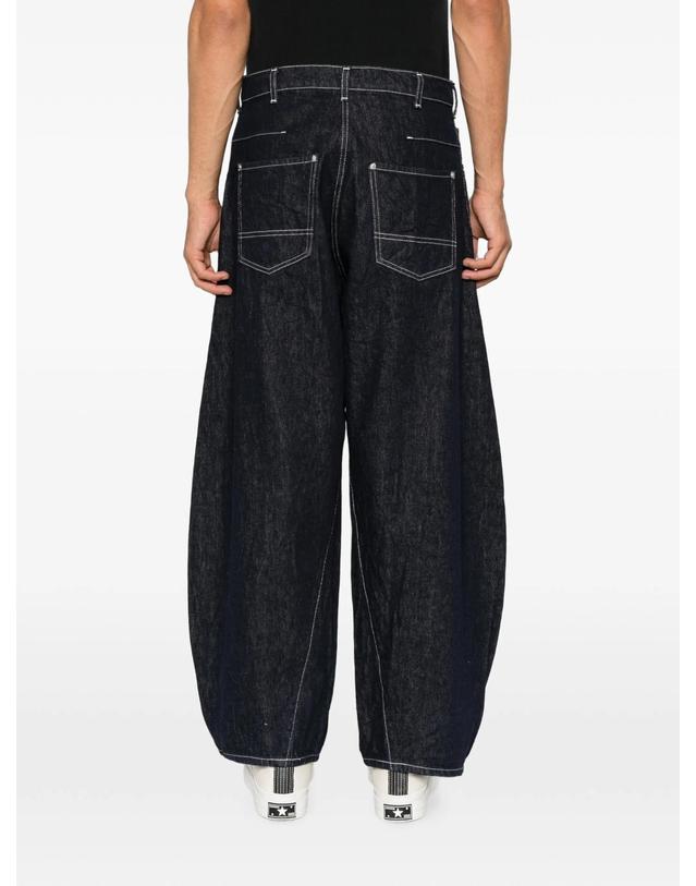 꼼데가르송 [해외직구] 꼼데가르송 contrast stitch wide leg jeans 12236702744840 TP725621149 착용컷