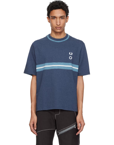 [해외직구] 26 FW 크레이그 그린 블루 Fred Perry 하프 앤 하프 티셔츠 262735M213000