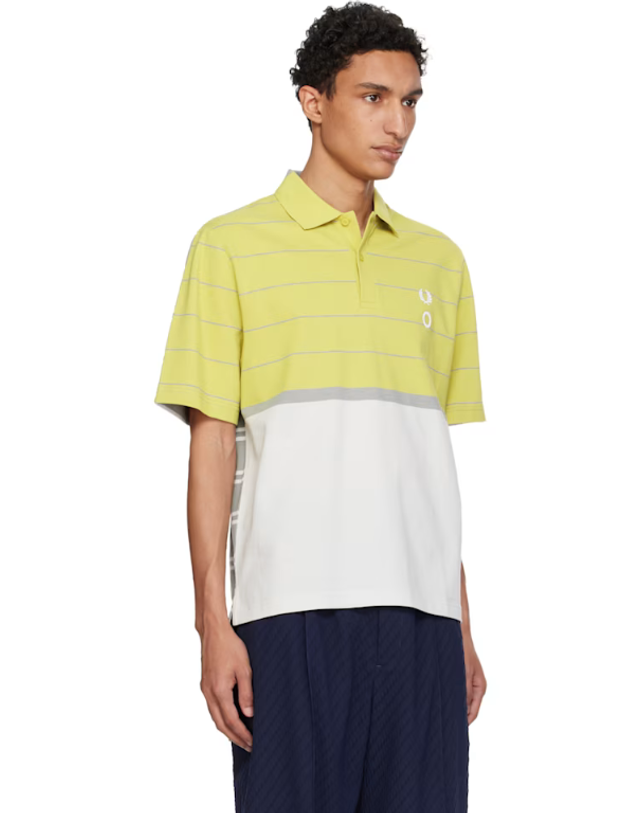 크레이그 그린 [해외직구] 26 FW 크레이그 그린 멀티컬러 Fred Perry 하프 앤 하프 폴로 셔츠 262735M212000 착용컷