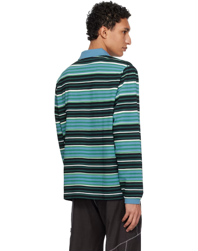 크레이그 그린 [해외직구] 크레이그 그린 블루 Fred Perry 오버프린트 헨리 폴로 셔츠 SM2124 TP873574184 착용컷