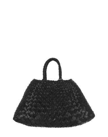 [해외직구] 드래곤 Diffusion 핸드백 Santa Croce with 투 탑 H앤les 앤 우븐 디자인 in 블랙 레더 for 여성 8893BLACK TP577851833