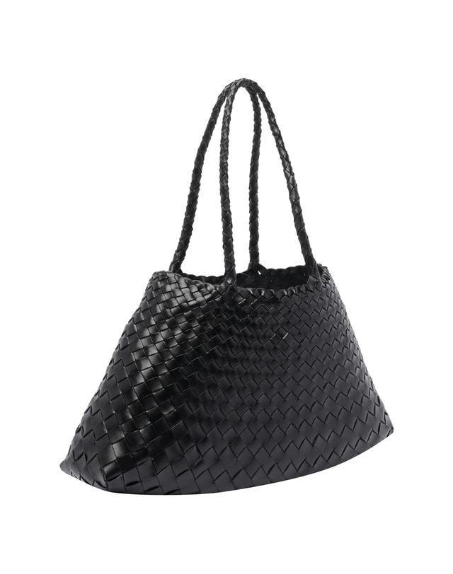 드래곤 디퓨전 드래곤 디퓨저 [해외직구] 26FW 드래곤 Diffusion 크로스바디 백 Santa Croce with 투 탑 H앤les 앤 Intreccio 디자인 in 블랙 레더 for 여성 8892BLACK TP577853395 착용컷