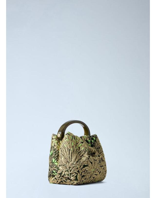드리스 반 노튼 [해외직구] 26 FW 드리스반노튼 여성 Small Floral Jacquard Top Handle Bag dvn0266030san 착용컷
