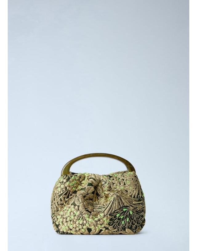 드리스 반 노튼 [해외직구] 26 FW 드리스반노튼 여성 Small Floral Jacquard Top Handle Bag dvn0266030san 착용컷