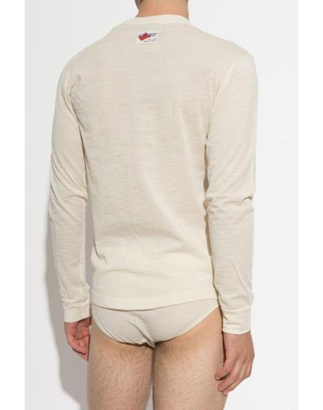 디스퀘어드2 [해외직구] Dsquared2 로고 패치 긴팔 란제리 티셔츠 D9M1065500 105 TP980288421 착용컷