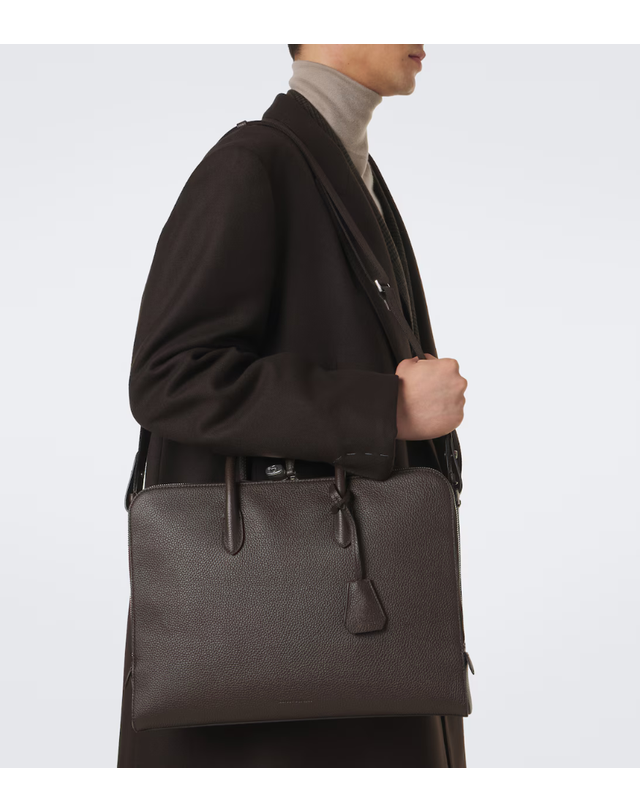 던힐 [해외직구] 26 FW 던힐 레더 브리프케이스 TP582317896 착용컷