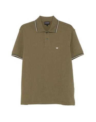 [해외직구] 26 FW 엠포리오아르마니 로고 자수 팁 폴로 셔츠 EM004607AF23090 TP456973982