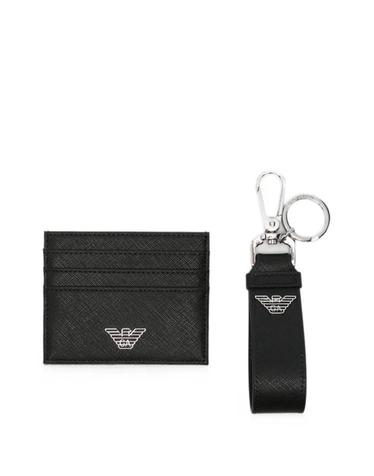 [해외직구] 엠포리오 아르마니 카드 홀더 앤 키 체인 기프트 셋 EM003598AF13805UC001 TP582429926