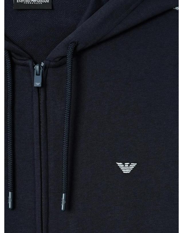 엠포리오 아르마니 [해외직구] 26 FW 엠포리오아르마니 logo embroidered zip up hoodie EM000653AF18887 TP459382322 착용컷