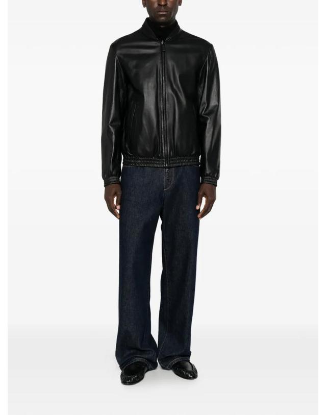 엠포리오 아르마니 [해외직구] 26 FW 엠포리오아르마니 zip up leather jacket EM007244AF29324 TP459890749 착용컷