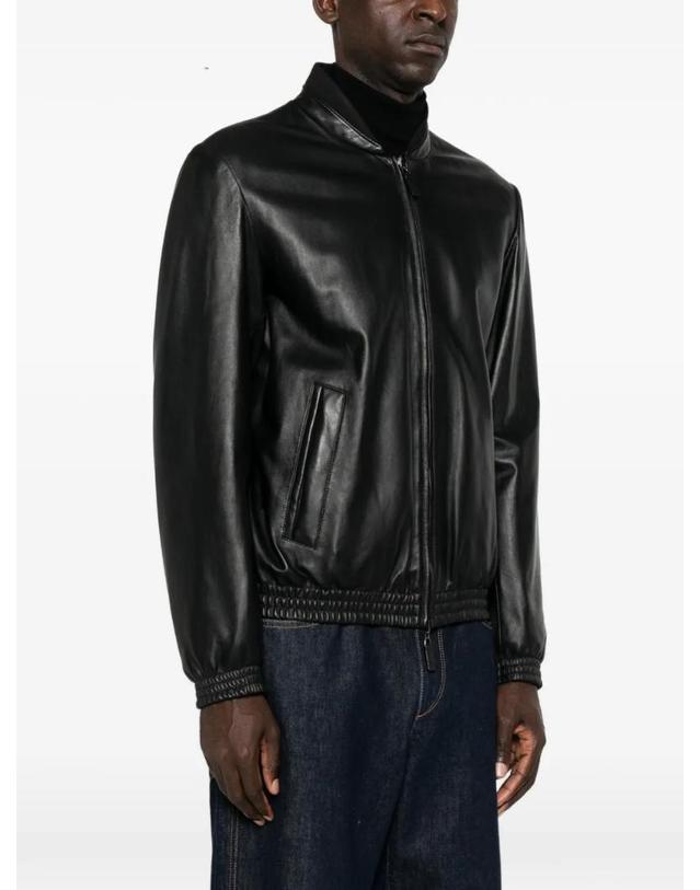 엠포리오 아르마니 [해외직구] 26 FW 엠포리오아르마니 zip up leather jacket EM007244AF29324 TP459890749 착용컷