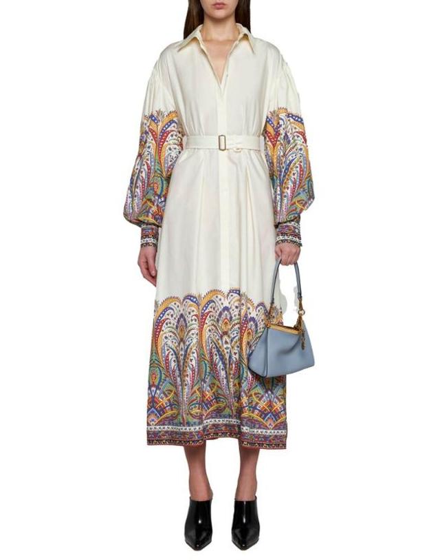 에트로 [해외직구] Etro 페이즐리 프린트 벨트 셔츠 드레스 WRHA002799SP525 X0800 TP976561296 착용컷