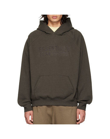 [해외직구] 26 FW 피어오브갓 에센셜 Raglan 래글런 논스트링 후드 스웨트셔츠 오프블랙 192SU222055F