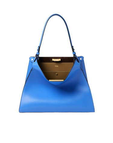 [해외직구] 26FW Fendi Fendi Way 미디움 백 in coastal 블루 레더 앤 cappuccino suede 8BN368AWPFF1WM1 TP576511626