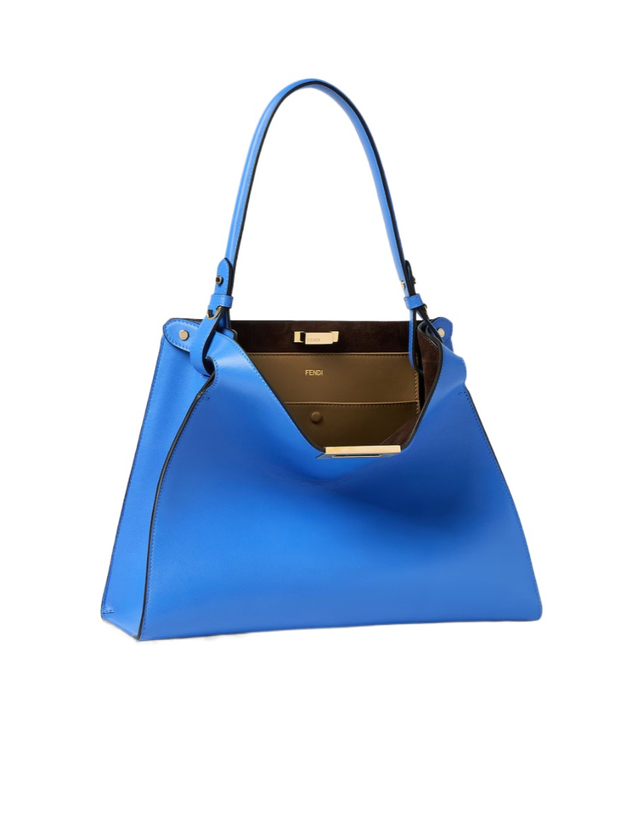 펜디 [해외직구] 26FW Fendi Fendi Way 미디움 백 in coastal 블루 레더 앤 cappuccino suede 8BN368AWPFF1WM1 TP576511626 착용컷