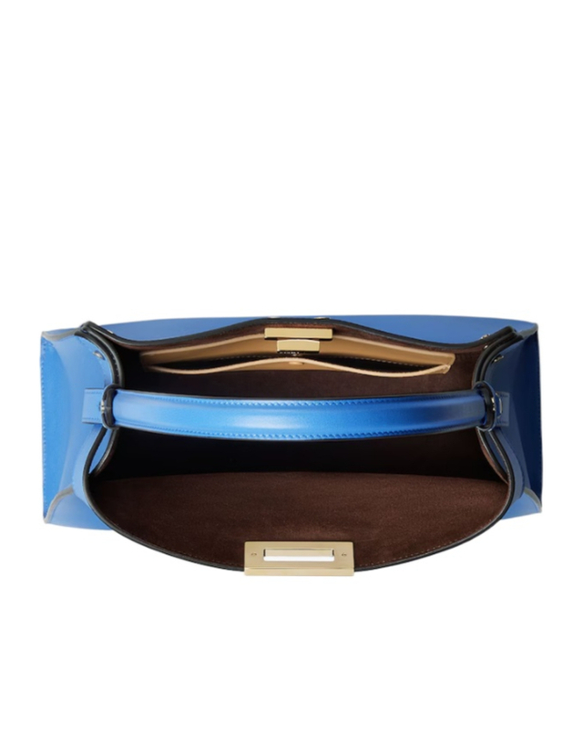펜디 [해외직구] 26FW Fendi Fendi Way 미디움 백 in coastal 블루 레더 앤 cappuccino suede 8BN368AWPFF1WM1 TP576511626 착용컷