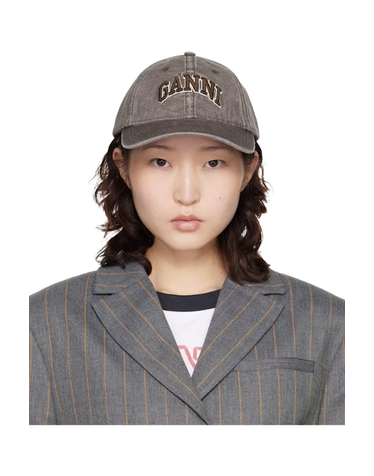 [해외직구] 26 FW 가니 브라운 워싱 캔버스 볼캡 261144F016003