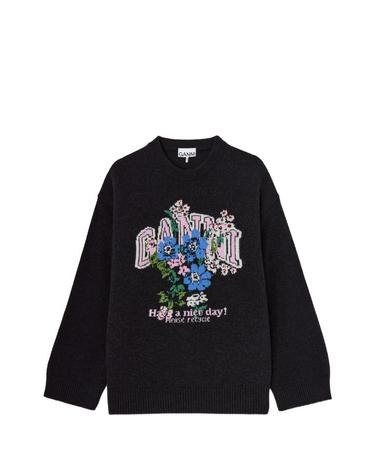 [해외직구] 가니 floral intarsia oversized sweater 12188720988424 TP725387114
