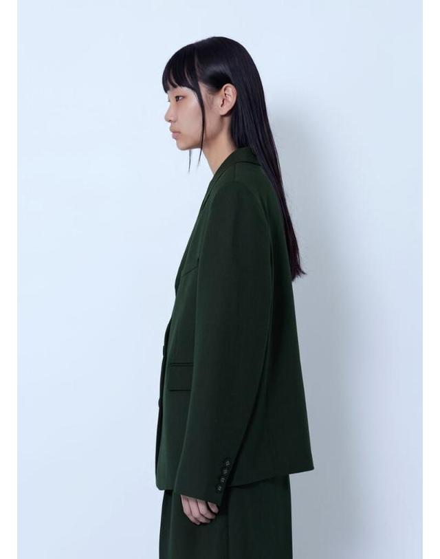 가니 [해외직구] 26 FW 가니 여성 Single Wool Twill Blazer gan0266003grn 착용컷