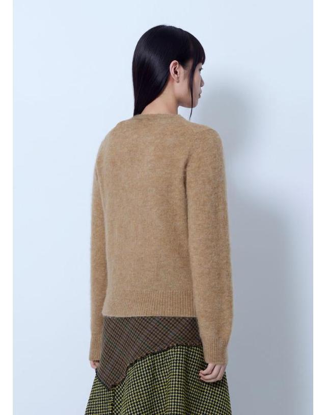 가니 [해외직구] 26 FW 가니 여성 Brushed Alpaca Teddy Sweater gan0266032cam 착용컷