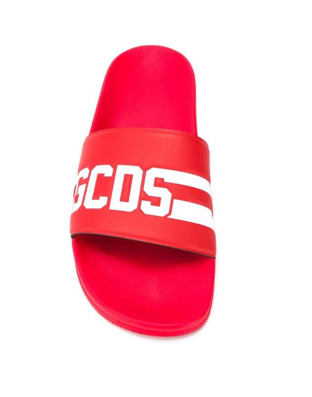 지씨디에스 [해외직구] 26 FW GCDS 로고 스트랩 슬라이더 샌들 CC94U010216 TP459156274 착용컷