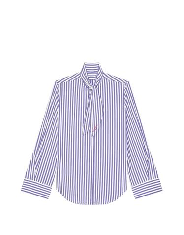 [해외직구] 26 FW 지방시 코쿤 보우 실크 스트라이프 셔츠 BW61MG16UR TP458446199