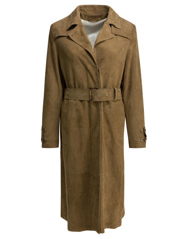 [해외직구] 26SS 골든 Goose 롱 트렌치 코트 In 베이지 Suede With 벨트 GWP02565P00230315155 TP573166013