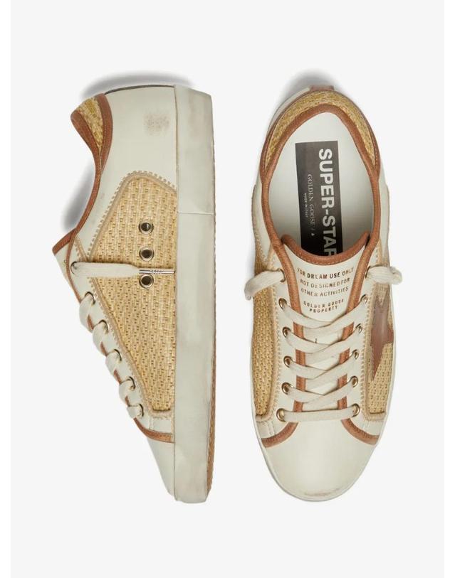 골든구스 [해외직구] 26 FW Golden Goose 스타 앤 패널 레더 라피아 슈퍼스타 스니커즈 GWF00103F008522 TP454055414 착용컷