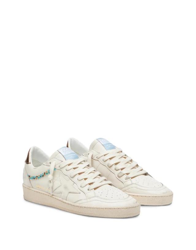 골든구스 [해외직구] 26 FW Golden Goose 볼 스타 자수 비즈 나파 스타 앤 스퍼 메탈릭 힐 스니커즈 GWF00117F008562 TP455114734 착용컷