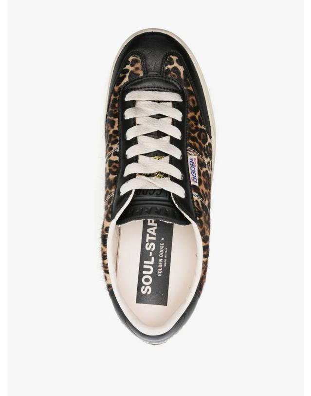 골든구스 [해외직구] 26 FW Golden Goose 소울 스타 레오파드 프린트 포니 스킨 블랙 나파 레더 힐 탭 앤 패널 스니커즈 GWF00464F005051 TP454761475 착용컷