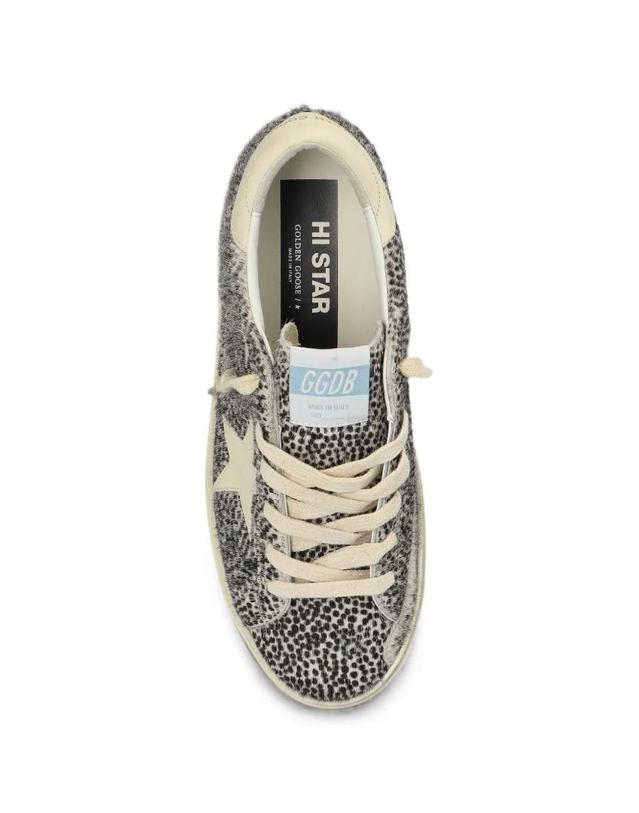 골든구스 [해외직구] 26 FW Golden Goose 레오파드 프린트 하이 스타 스니커즈 GWF00118F008496 TP455152686 착용컷