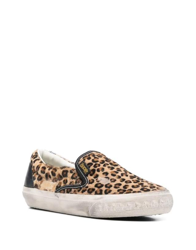 골든구스 [해외직구] 26 FW Golden Goose VCE 펜스타 레오파드 프린트 포니 스킨 블랙 레더 힐 탭 스니커즈 GWF00306F006948 TP460160325 착용컷