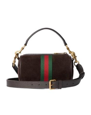 [해외직구] 구찌 Ophidia 미니 브라운 핸드백 with GG 로고 앤 웹 디테일 on the 프론트 in Suede Man 846869AAE1D2041 TP573033926