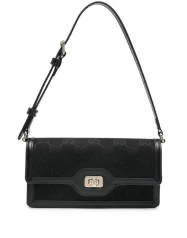 [해외직구] 24FW 구찌 블랙 레더 앤 GG Supreme Lume h앤bag 790038FADHY1000 TP582378307