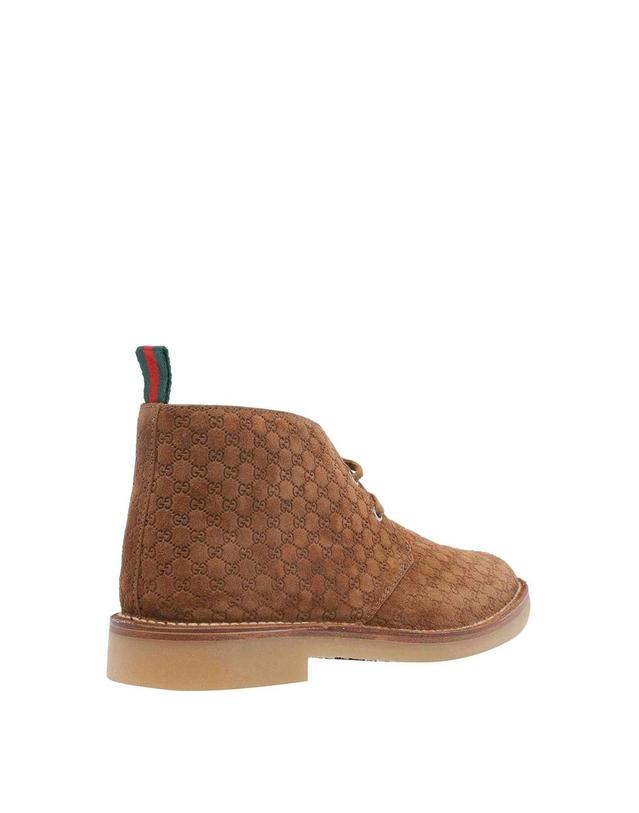 구찌 [해외직구] 구찌 브라운 앵클 부츠 with 웹 디테일 on the 힐 앤 로우 힐 in GG Suede Man 831283AAEYC2842 TP577700575 착용컷