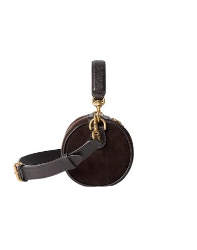구찌 [해외직구] 구찌 Ophidia 미니 브라운 핸드백 with GG 로고 앤 웹 디테일 on the 프론트 in Suede Man 846869AAE1D2041 TP573033926 착용컷