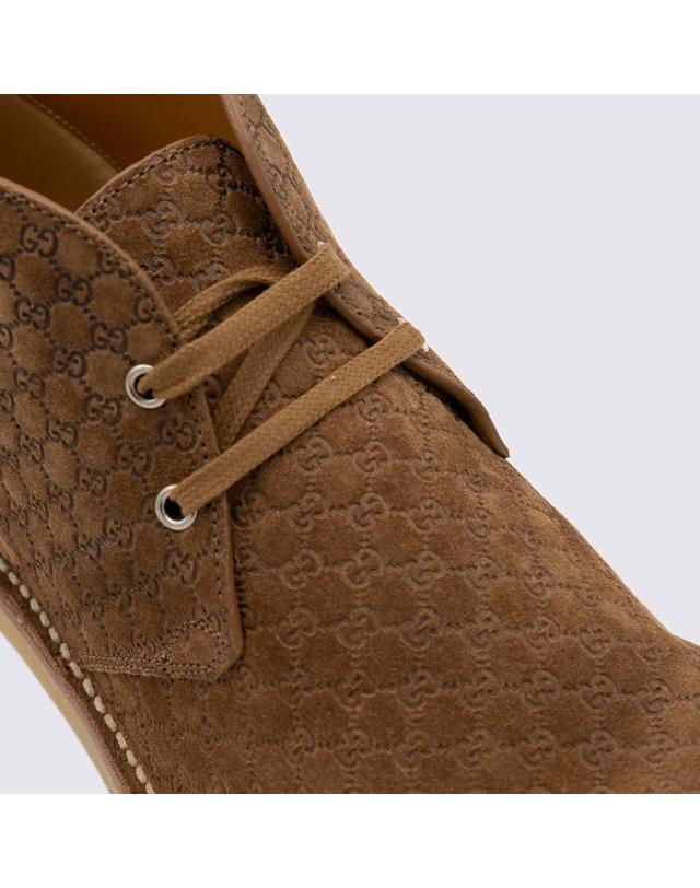 구찌 [해외직구] 구찌 브라운 앵클 부츠 with 웹 디테일 on the 힐 앤 로우 힐 in GG Suede Man 831283AAEYC2842 TP573034595 착용컷